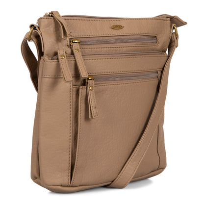 Pebbled N/S Crossbody Bag