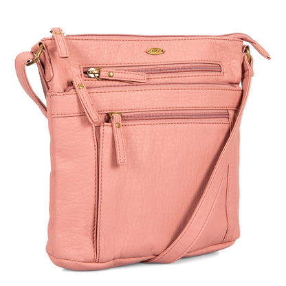 Pebbled N/S Crossbody Bag