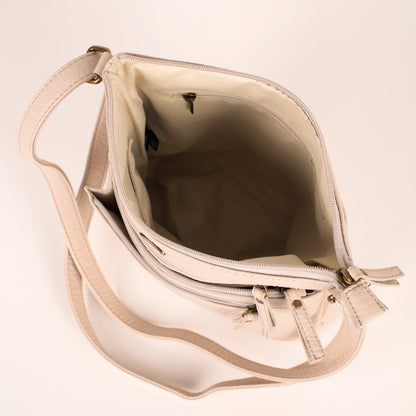 Pebbled N/S Crossbody Bag