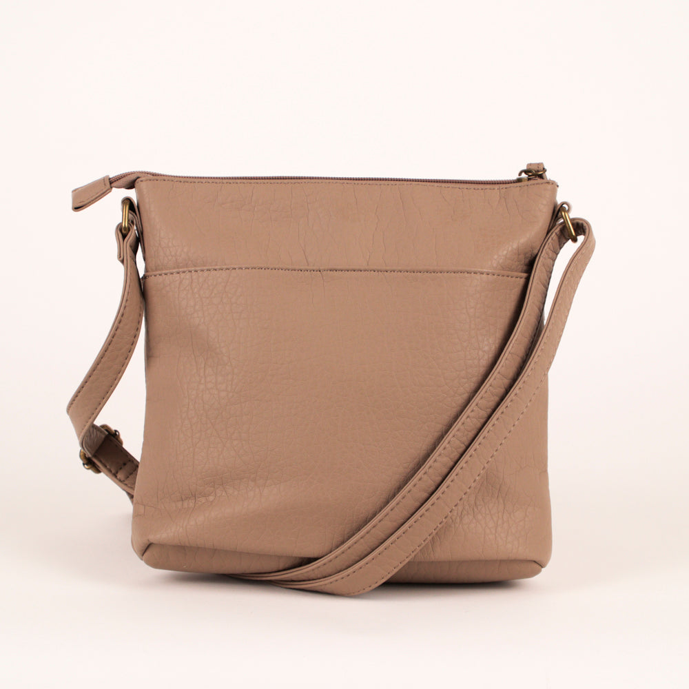Pebbled N/S Crossbody Bag