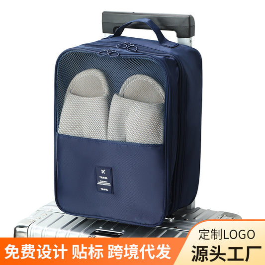 Manufacturer Wholesale Twill Oxford Cloth Shoe Bag Travel Storage Three-Compartment Shoe Bag Storage Bag Travel Shoe Bag - image 1