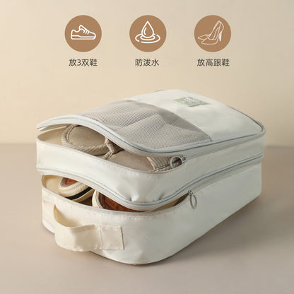 Manufacturer Wholesale Twill Oxford Cloth Shoe Bag Travel Storage Three-Compartment Shoe Bag Storage Bag Travel Shoe Bag - image 4