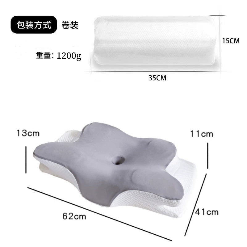 Butterfly-Shaped Memory Foam Pillow, Breathable, Sleep-Aiding, Single-Person Student Dormitory-Specific Neck Pillow, Slow Rebound, Suitable for All Seasons - image 4