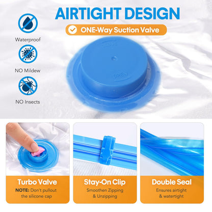 Pa Transparent Travel Vacuum Storage Compression Bag Vacuum Storage Bag for Clothes Vacuum Bag Storage Compression Bag for Quilts - image 2