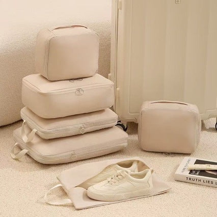Memory Fabric Travel Compression Storage Bags Six-Piece Set for Business Trips, Travel Clothes, Pants, and Packing Organizer Bags - image 3