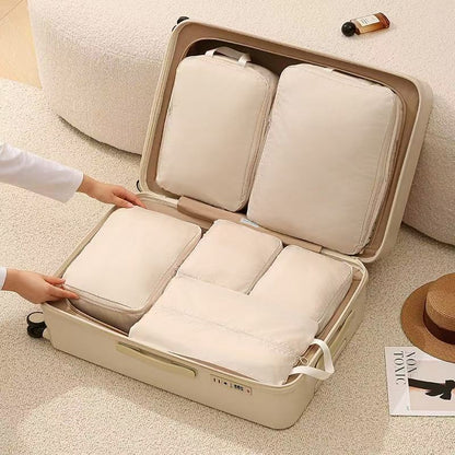 Memory Fabric Travel Compression Storage Bags Six-Piece Set for Business Trips, Travel Clothes, Pants, and Packing Organizer Bags - image 4