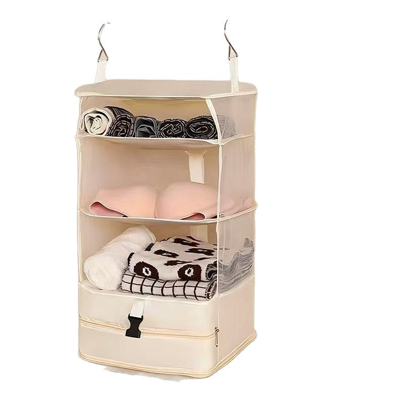 Travel Compression Storage Bag Dormitory Wardrobe Hanging Storage Bag Multi-Functional Folding Layered Clothing Storage Bag - image 5