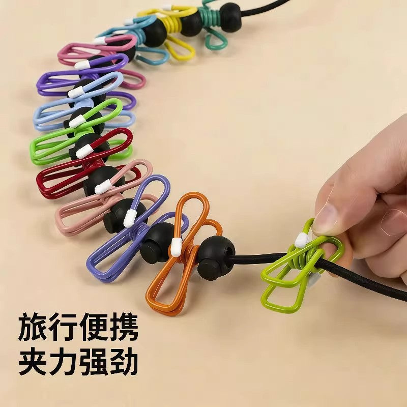 Travel Clothesline Gadget for Taking Kids on Trips, Retractable, for Business Trips, Travel, Hotel Use, No Need to Drill Holes, Portable for Drying Clothes, Und - image 1