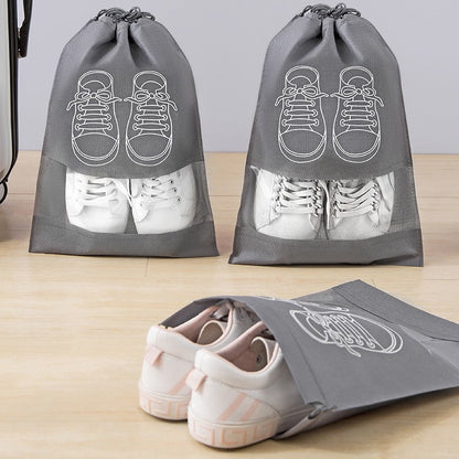 Shoe Storage Bag Non-Woven Fabric Anti-Mold Vacuum Dustproof Bag Transparent Travel Shoe Bag Moisture-Proof Large Storage Bag - image 1