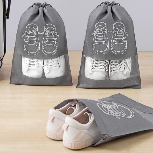 Shoe Storage Bag Non-Woven Fabric Anti-Mold Vacuum Dustproof Bag Transparent Travel Shoe Bag Moisture-Proof Large Storage Bag - image 1