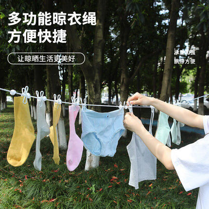 Travel Portable Clothesline for Drying Clothes, Hotel Travel and Business Trip Clothesline, Elastic Band with Clips, Portable Hanger - image 2