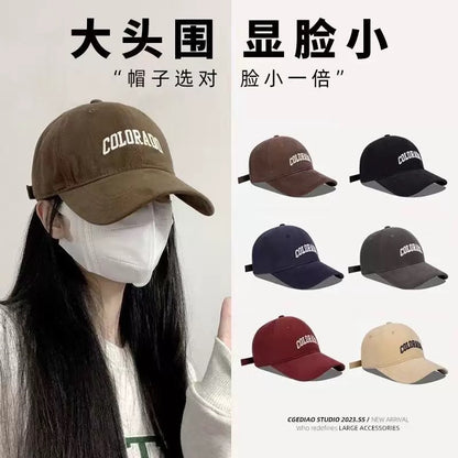 Four-Season Baseball Cap for Men and Women, Versatile for Travel, Hard Brim, Large Head Circumference, Wide Brim, Sun Protection, Face-Slimming Effect - image 3