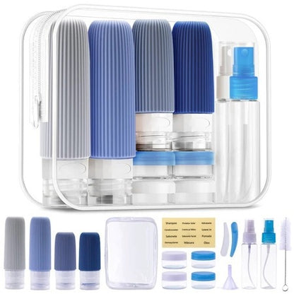 16-Piece Travel Bottle Set, Silicone Squeezeable Toiletry Containers, Travel Accessories, Travel Refillable Bottles - image 5