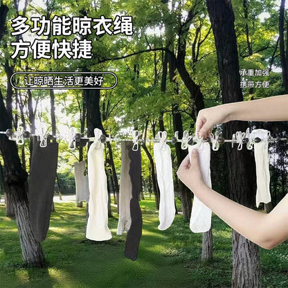 Travel Clothesline, Outdoor Clothesline, Portable Hotel Clothesline, Windproof Elastic Travel Clothes Drying Tool - image 2