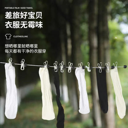 Travel Clothesline, Outdoor Clothesline, Portable Hotel Clothesline, Windproof Elastic Travel Clothes Drying Tool - image 4