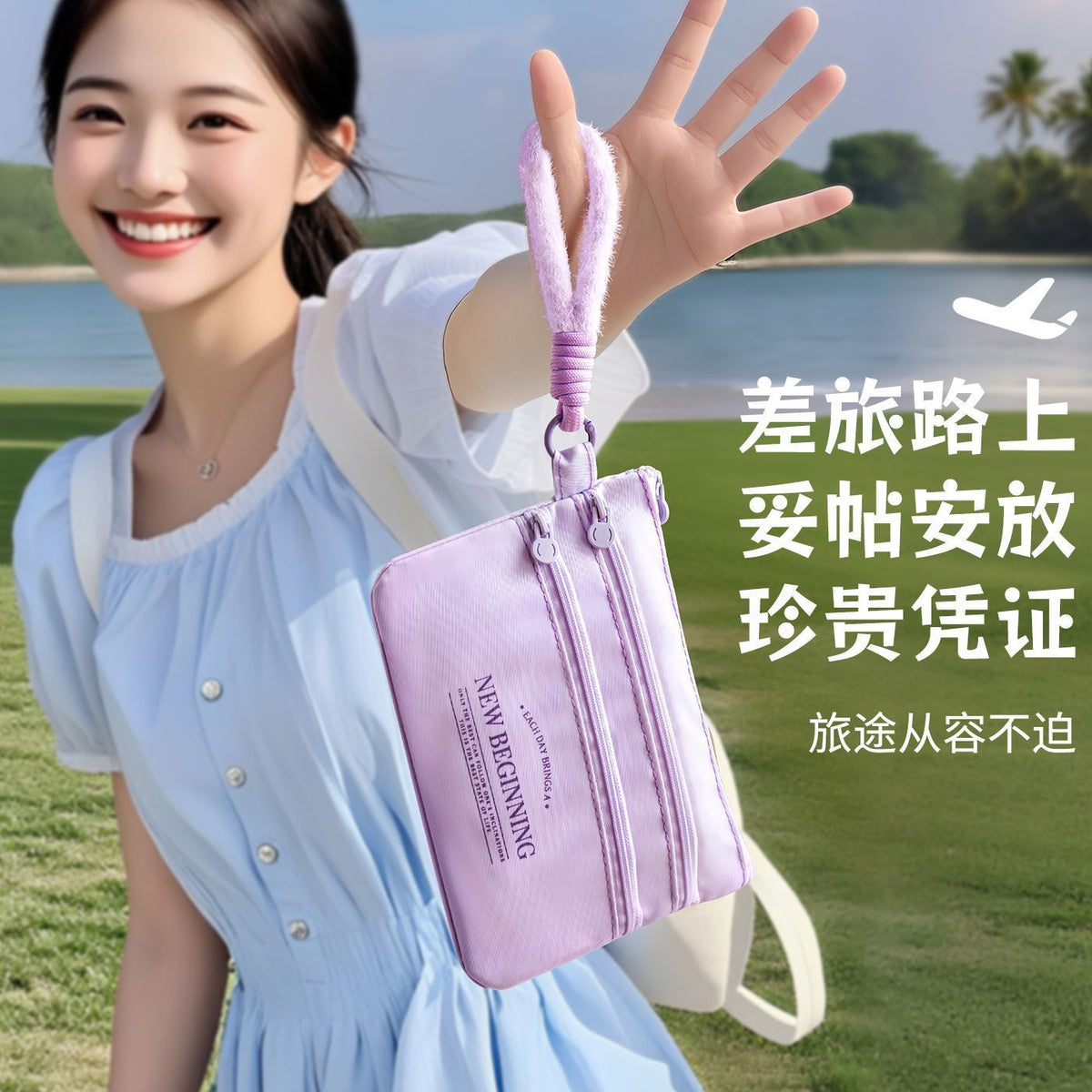 Three-Layer Document Storage Bag, Two-In-One Travel Bag, Ticket and Id Card Holder, Portable Multi-Layer Passport Holder - image 1