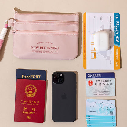 Three-Layer Document Storage Bag, Two-In-One Travel Bag, Ticket and Id Card Holder, Portable Multi-Layer Passport Holder - image 3