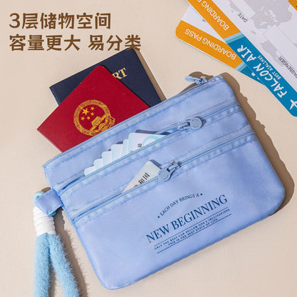 Three-Layer Document Storage Bag, Two-In-One Travel Bag, Ticket and Id Card Holder, Portable Multi-Layer Passport Holder - image 4