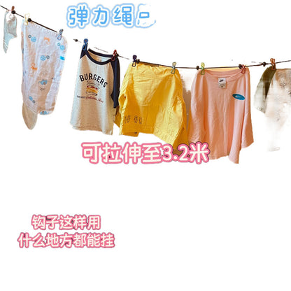 Travel Clothesline for Drying Clothes, Hotel Travel, Business Trip Clothesline, Elastic Band with Clips, Hanger with Elastic Band and Clips - image 5