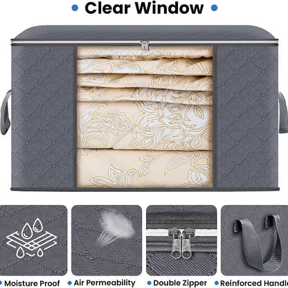 Cross-Border Non-Woven Fabric Clothing Storage Bags, Quilt Storage Boxes, Packing Bags, Wardrobe Quilt Organizing Tote Storage Bags - image 2
