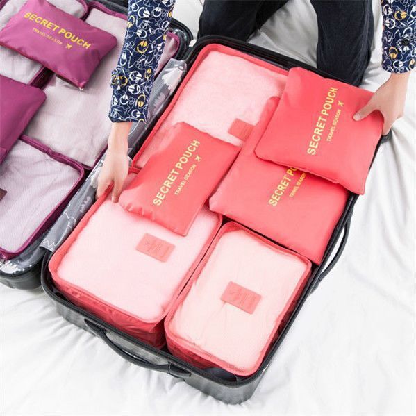 Travel Storage Bag Set, Six-Piece Luggage Storage Waterproof Organizer Bag Set, Portable - image 2