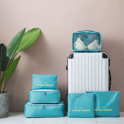 Travel Storage Bag Set, Six-Piece Luggage Storage Waterproof Organizer Bag Set, Portable - image 3