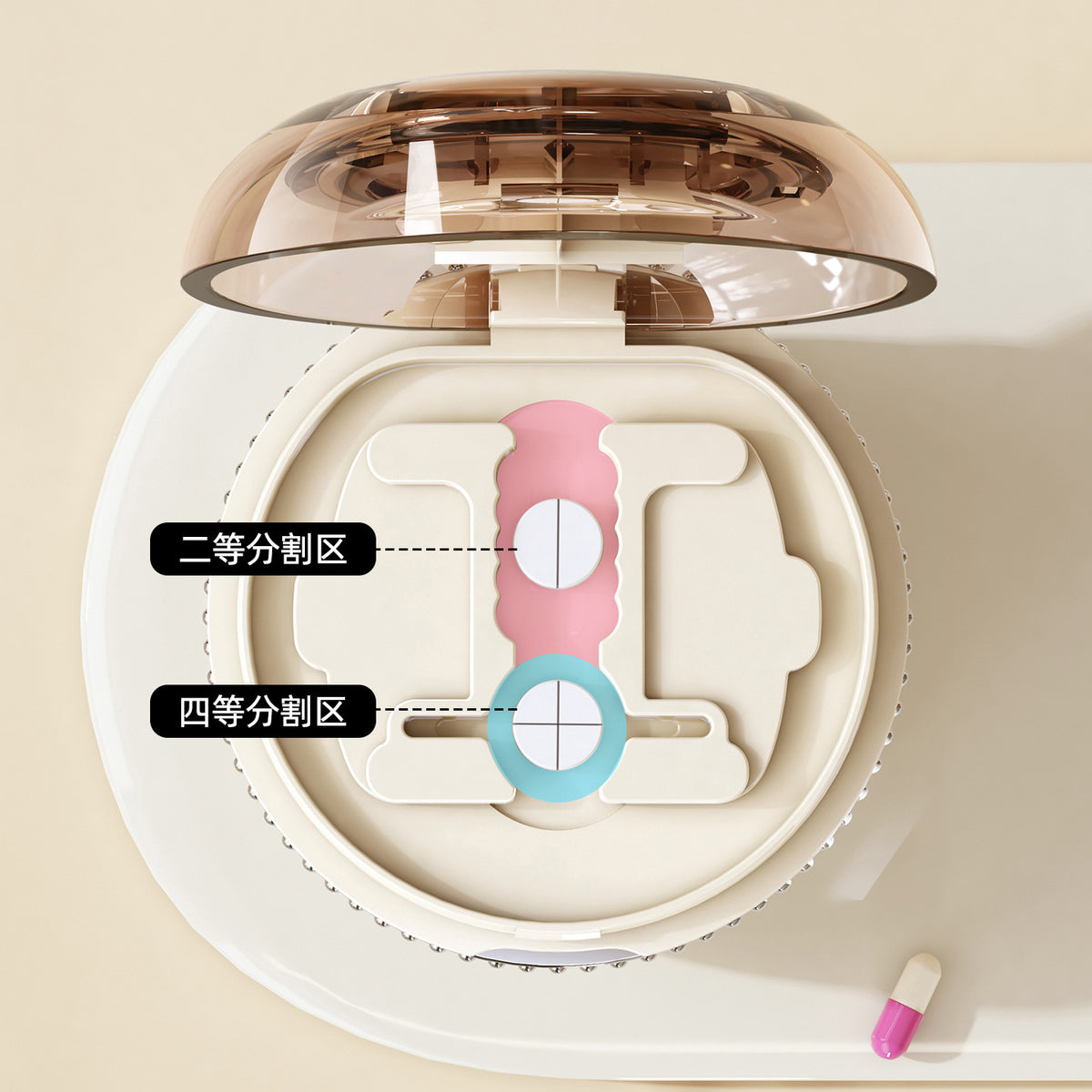 Multifunctional pill cutter and organizer, portable pill divider and storage box, precise dispensing, travel medicine box for the elderly, wholesale - image 2