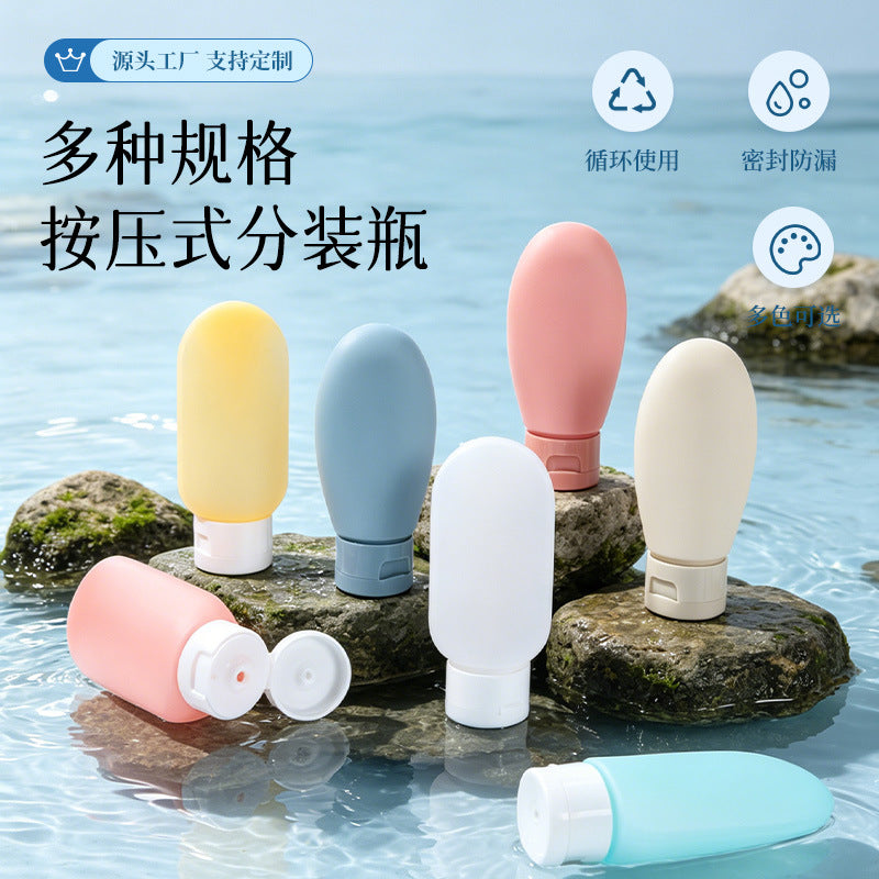 Manufacturer wholesale macaron-colored flip-top squeeze dispensing soft tubes, travel toiletry portable bottles, shampoo dispensing bottles - image 1