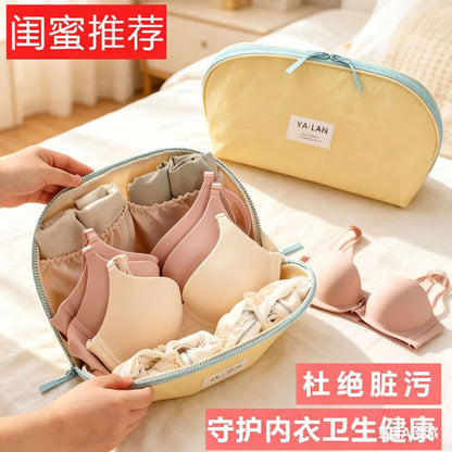 Travel essential storage bag, travel organizer bag, twill fabric portable three-in-one underwear storage bag - image 2