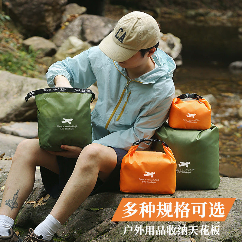 Outdoor travel storage bag, roll-top style, large capacity, ultra-lightweight, portable, hangable, wear-resistant, for storing clothes and miscellaneous items - image 1