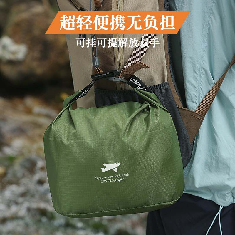 Outdoor travel storage bag, roll-top style, large capacity, ultra-lightweight, portable, hangable, wear-resistant, for storing clothes and miscellaneous items - image 4