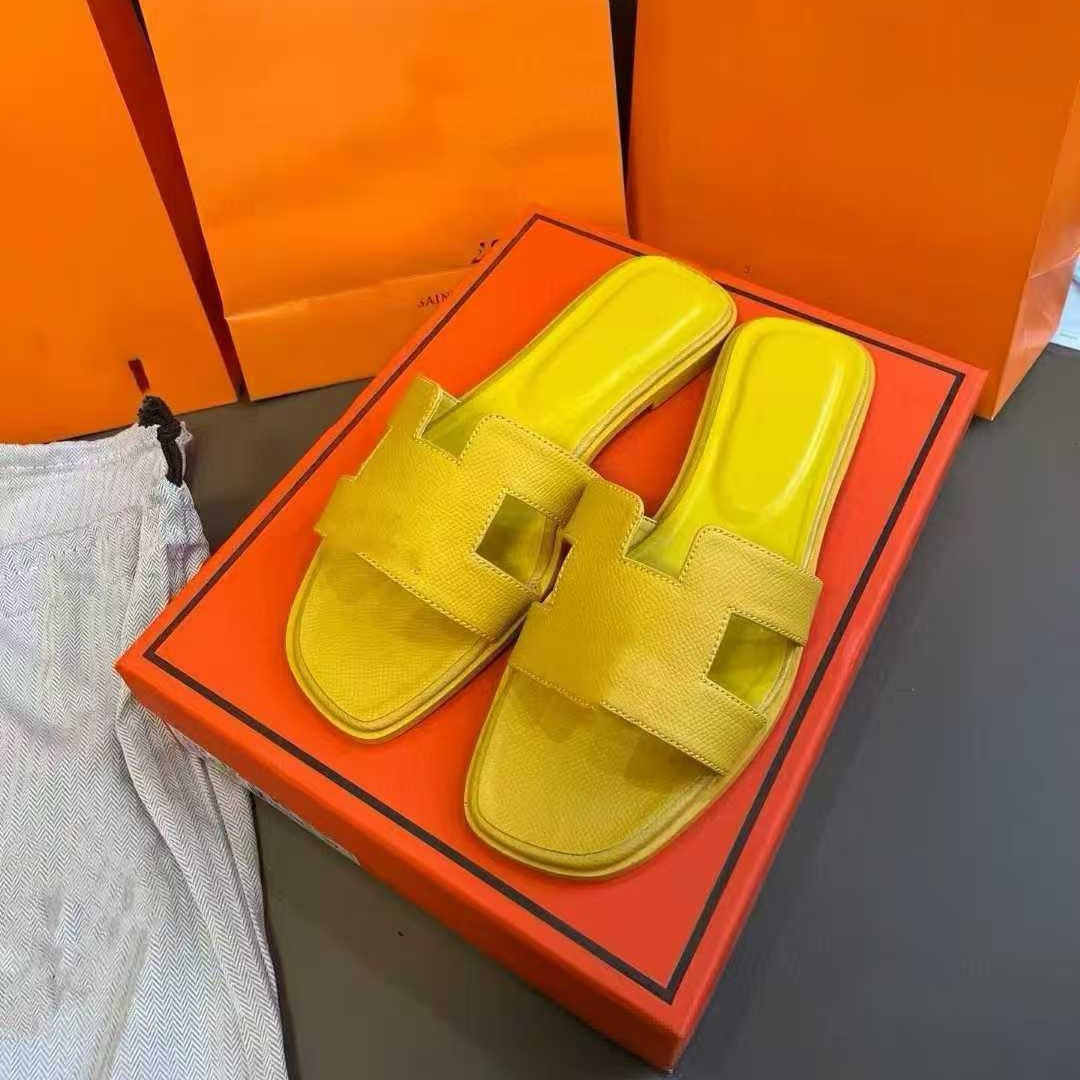 H-shaped women's summer outdoor slippers 2025 new versatile trendy genuine leather flat sandals for travel - image 4