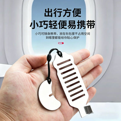Portable door stopper, door lock, easy to carry, hotel anti-theft lock, travel door blocker, safety latch - image 2