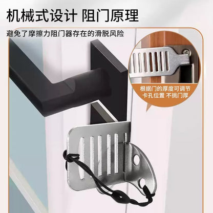 Portable door stopper, door lock, easy to carry, hotel anti-theft lock, travel door blocker, safety latch - image 3