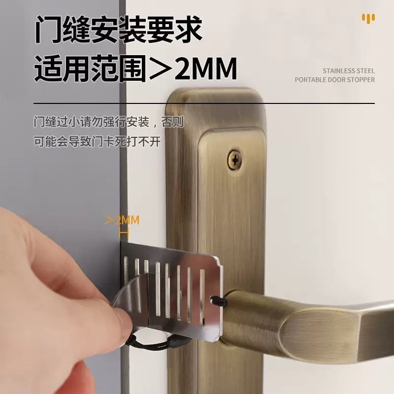 Portable door stopper, door lock, easy to carry, hotel anti-theft lock, travel door blocker, safety latch - image 4