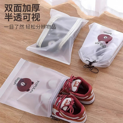 Shoe storage bag with drawstring, waterproof shoe bag, shoe pouch for travel, special for slippers and sneakers, anti-yellowing, dustproof, moisture-proof, and - image 3