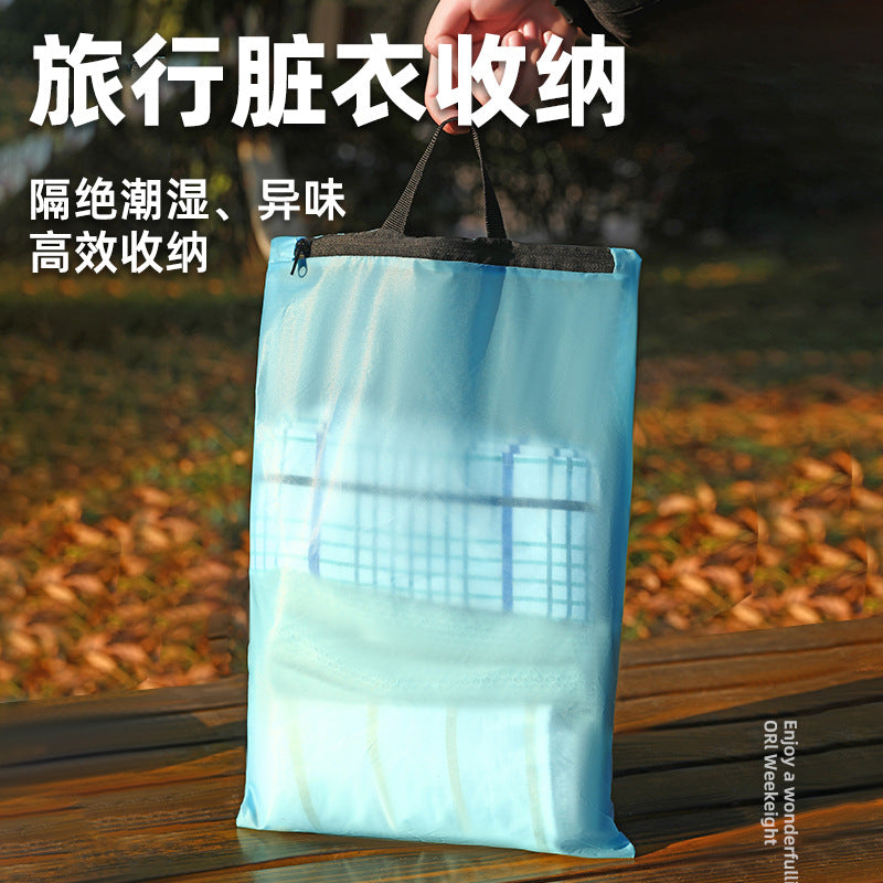 Travel portable waterproof dirty clothes storage bag, dry and wet separation, odor-proof, lightweight, large-capacity hand-held storage bag - image 1