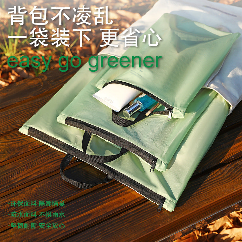 Travel portable waterproof dirty clothes storage bag, dry and wet separation, odor-proof, lightweight, large-capacity hand-held storage bag - image 2