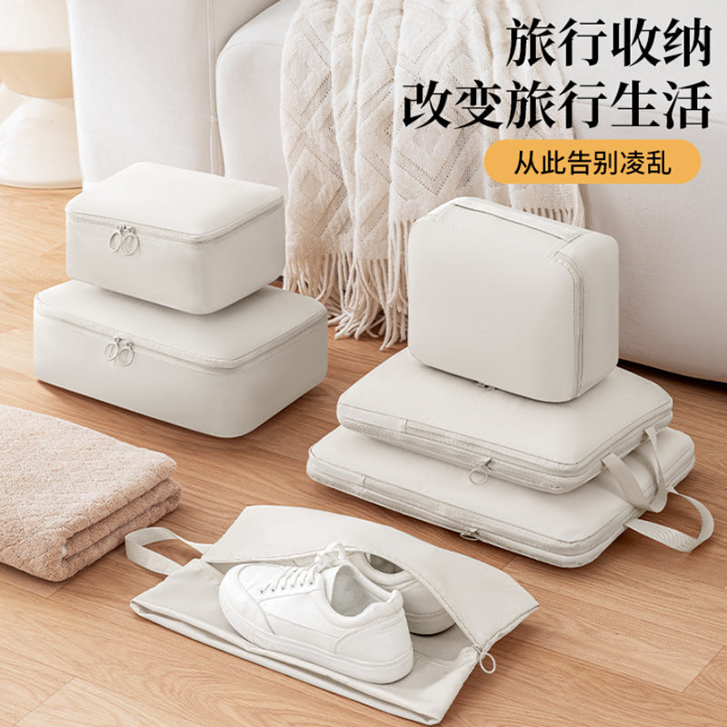 Travel Clothing Storage Bag Six-Piece Set Suitcase Packing Bags Clothing Travel Portable Underwear Compression Organizer Bag - image 3
