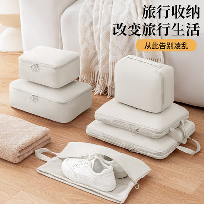 Travel Clothing Storage Bag Six-Piece Set Suitcase Packing Bags Clothing Travel Portable Underwear Compression Organizer Bag - image 3