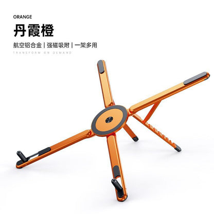 Magnetic Phone Holder Desktop Tripod Aluminum Alloy Carabiner Foldable Portable Travel Carabiner Magnetic Suction - image 5