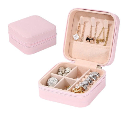 Simple Cross-Mirror Mini Jewelry Box, Travel Portable Jewelry Box, Earring, Necklace, Ring Storage Box, Jewelry Box - image 5