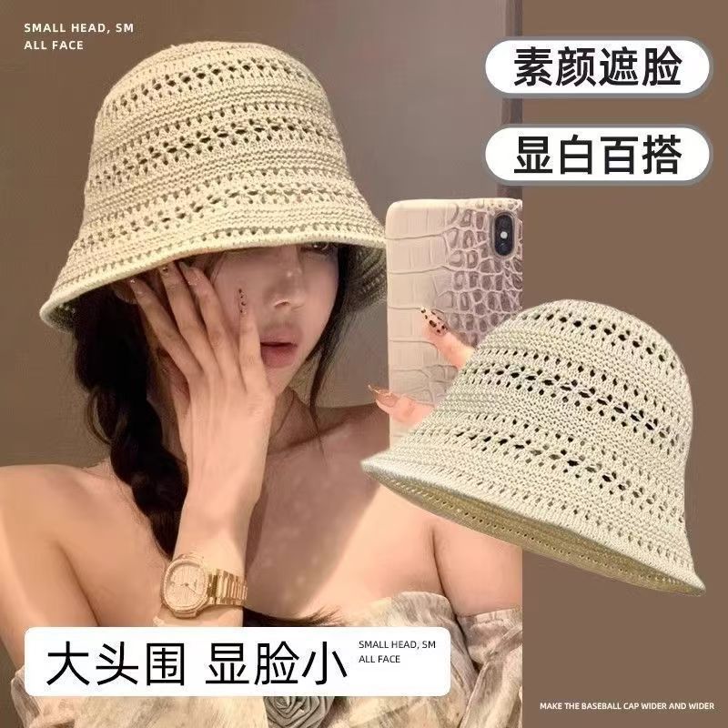 Korean-style new summer fisherman hat for women, fashionable and elegant, suitable for seaside travel, makes the face look smaller, sun-shading hat, suitable for natural looks, wholesale - image 1