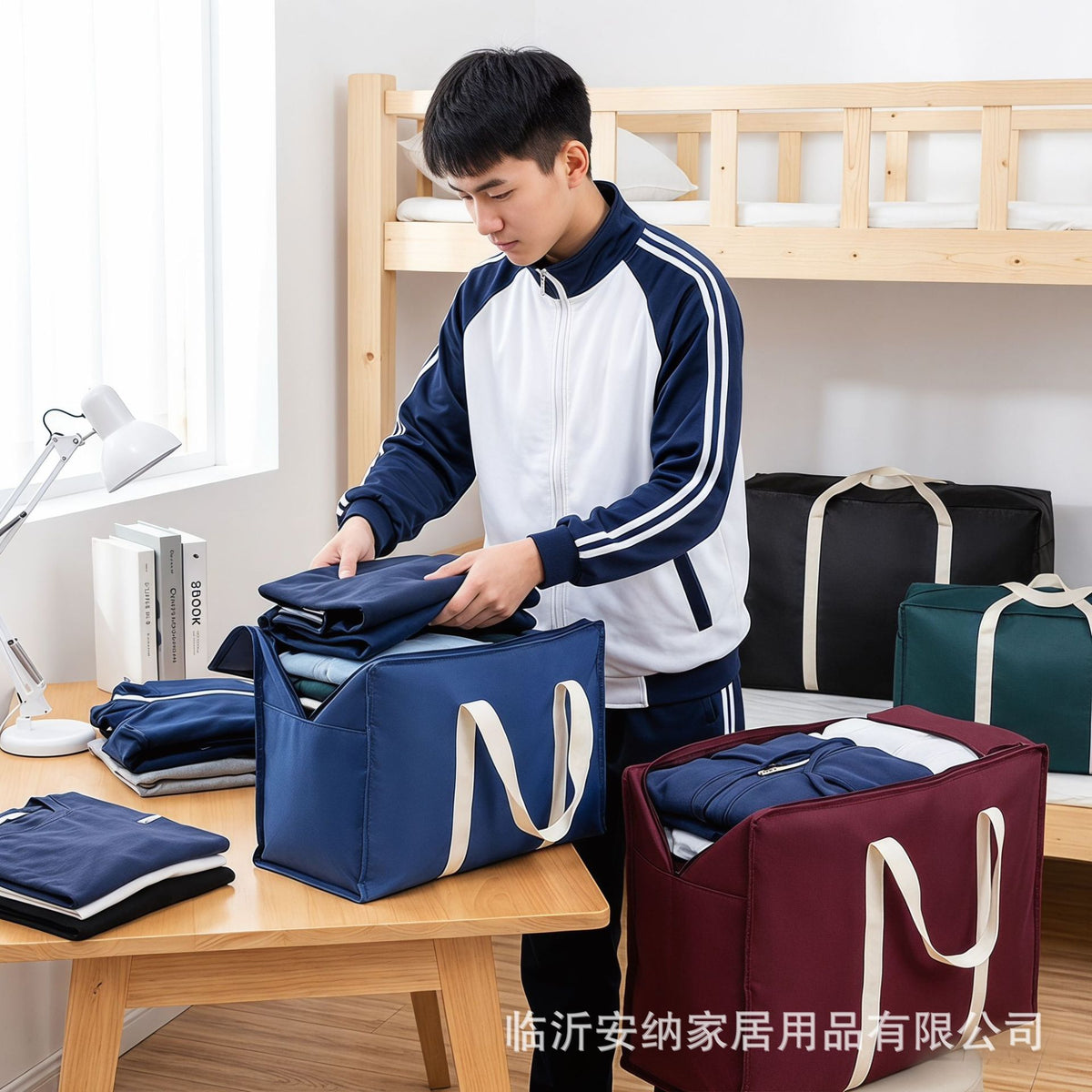 Moving bag, storage bag, quilt packing bag, dormitory quilt bag, tote bag, dustproof and moisture-proof, large-capacity, thickened bag - image 4