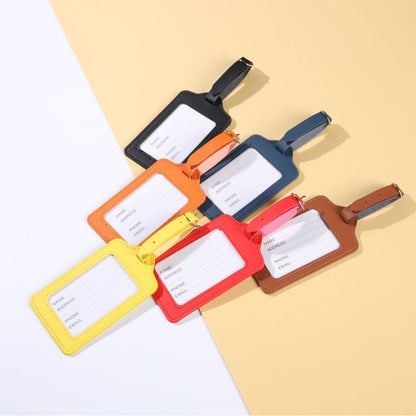 Cross-Border High-End Boarding Pass-Style Pu Leather Luggage Tag, Custom Suitcase Check-In Tag, Anti-Loss Travel Leather Tag - image 3