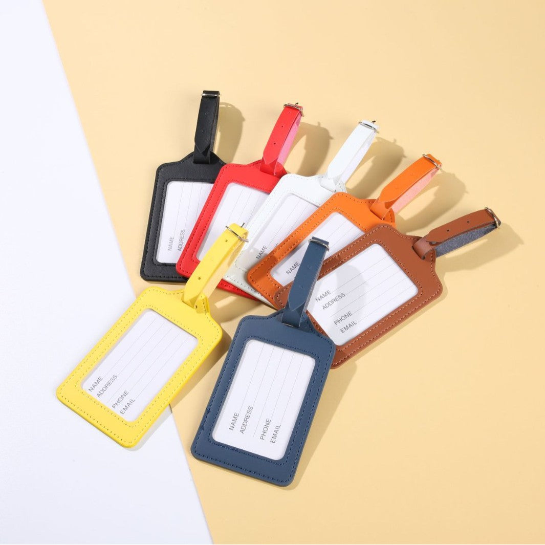 Cross-Border High-End Boarding Pass-Style Pu Leather Luggage Tag, Custom Suitcase Check-In Tag, Anti-Loss Travel Leather Tag - image 4