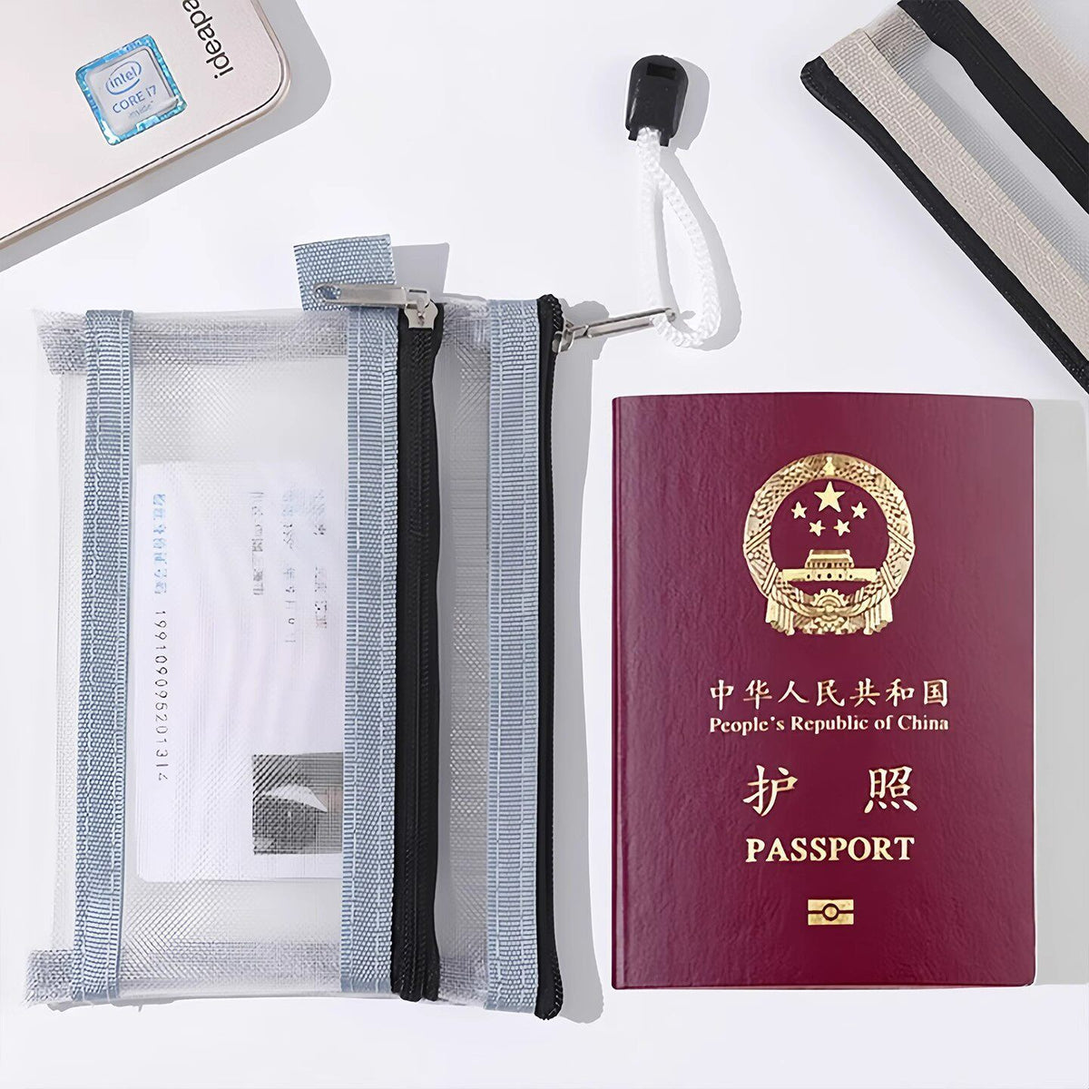 Passport Storage Bag, Portable Boarding Pass and Coin Holder, Integrated Card Holder, Protective Cover, Carry-On Id Document Bag for Overseas Travel - image 3