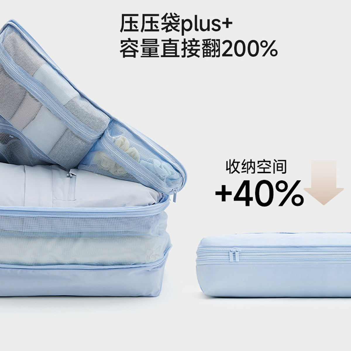 Storage Bag with Multiple Compartments for Clothing, Underwear, Socks, Five-In-One Structure, Portable Organizer Bag for Business Trips and Travel - image 2