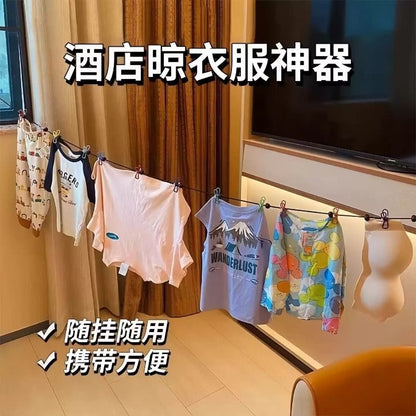 Travel Portable Clothesline, Outdoor Clothesline, Hotel Clothesline, Windproof Elastic Travel Clothes Drying Gadget - image 1