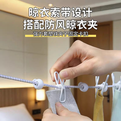 Travel Portable Clothesline, Outdoor Clothesline, Hotel Clothesline, Windproof Elastic Travel Clothes Drying Gadget - image 3